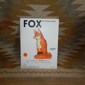 PaperCraft World FoxTor Fox DIY Paper Model Craft Kit - NEW